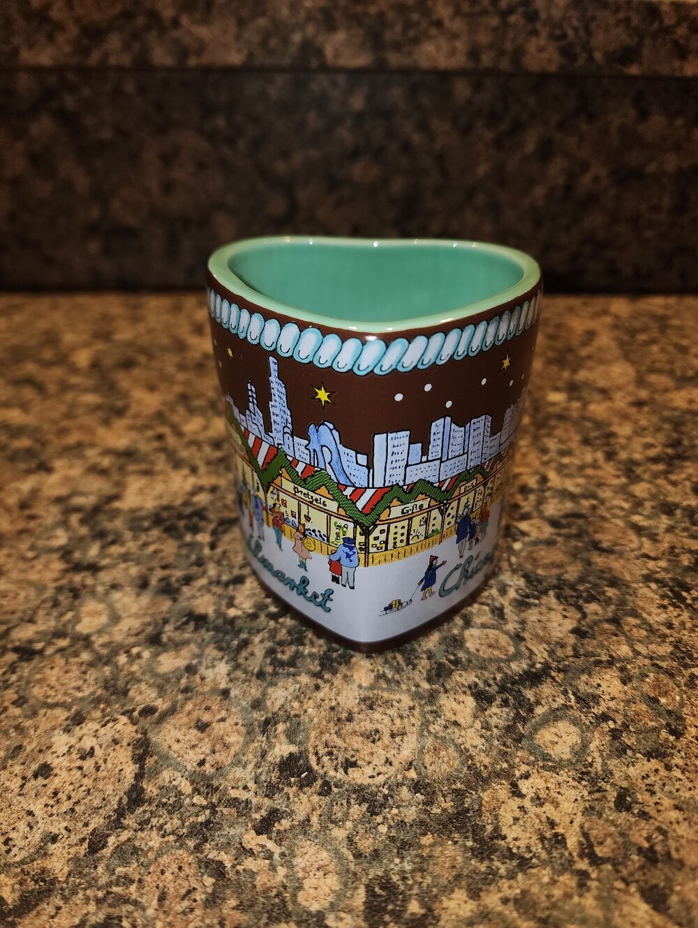 2018 Chicago Christkindlmarket Commemorative Heart Mug